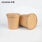 12 Oz Biodegradable Soup Cups Kraft Paper Bowls With Lids