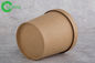 Single Wall Thick Kraft Paper Soup Cups , Carton Brown 8 Oz Paper Cups With Lids