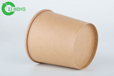 Le haut papier de Brown emballage d'épaisseur met en forme de tasse la forme ronde du mur 16oz un pour la soupe