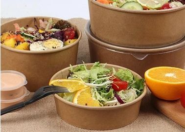 Bols de soupe de papier recyclables, conteneurs de papier chauds et froids faits sur commande de salade