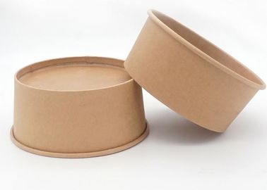 Cuvettes recyclables de papier de 100% emballage avec des couvercles, petit logo de coutume de cuvettes de papier