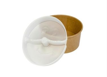 Cuvettes de papier réutilisées par Papier d'emballage faites sur commande avec les couvercles assortis, 500 ml cuvettes de papier de 16 onces